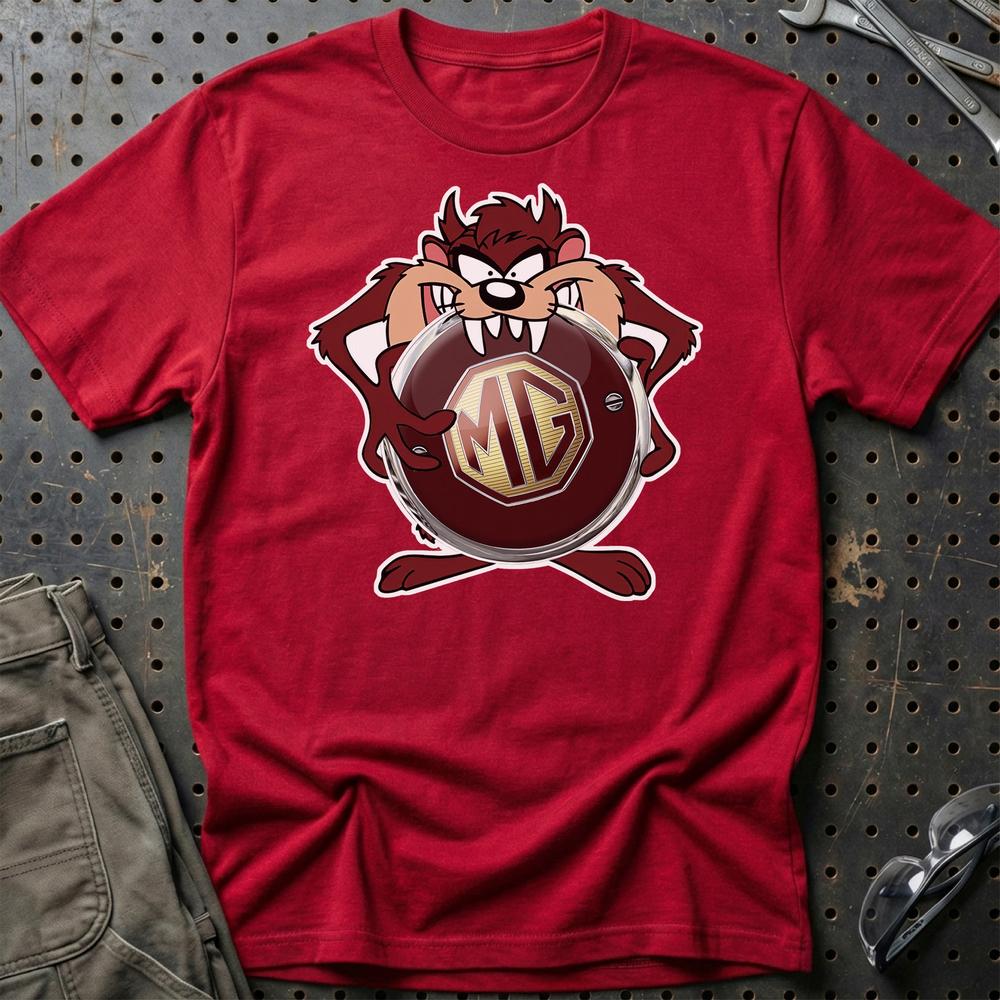 MG TAZ T-Shirt-Beklædning-MG-Rød-S-Garage Culture Shop- garage - man cave - merchandise