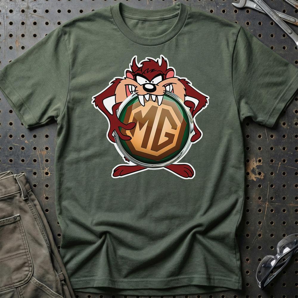 MG TAZ T-Shirt-Beklædning-MG-Grøn Militær-S-Garage Culture Shop- garage - man cave - merchandise