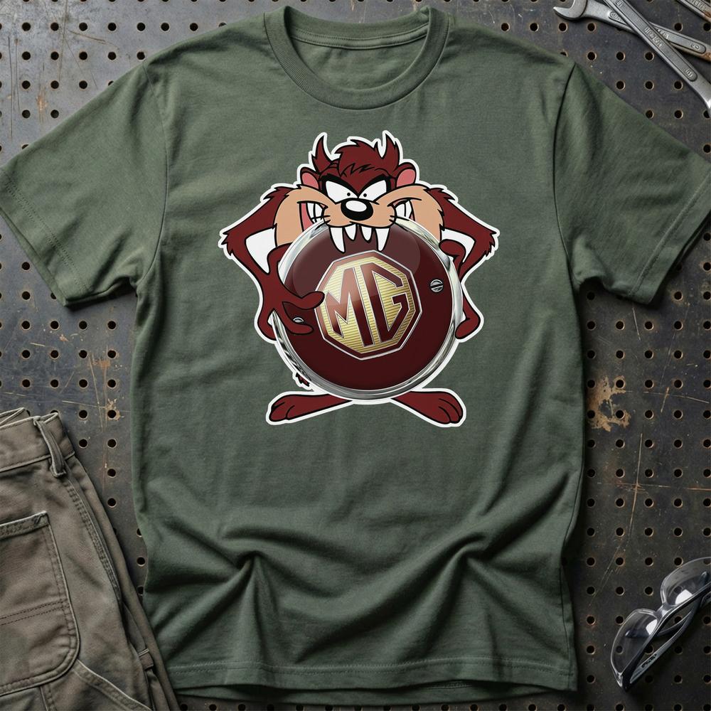 MG TAZ T-Shirt-Beklædning-MG-Grøn Militær-S-Garage Culture Shop- garage - man cave - merchandise
