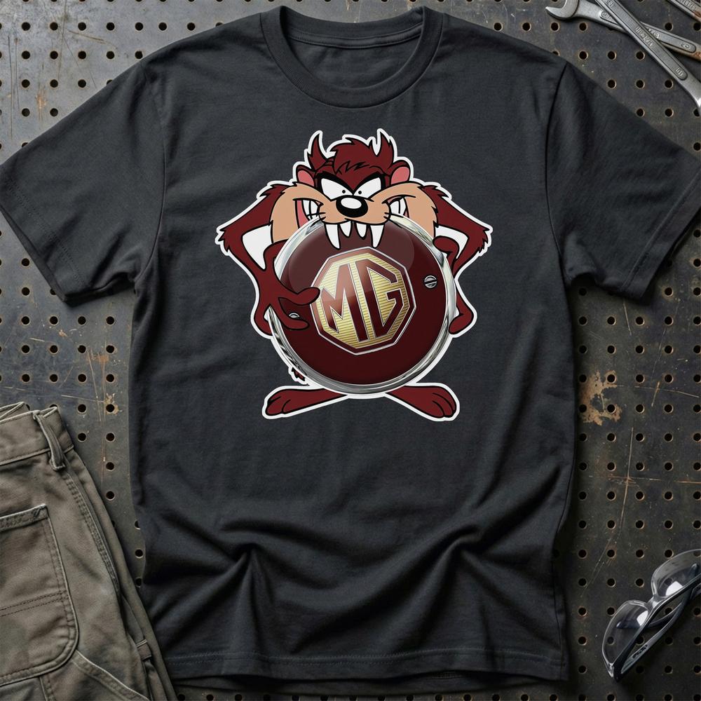 MG TAZ T-Shirt-Beklædning-MG-Sort-S-Garage Culture Shop- garage - man cave - merchandise