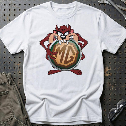 MG TAZ Unisex T-Shirt , Bomuld-Beklædning-MG-Hvid-S-Garage Culture Shop- garage - man cave - merchandise