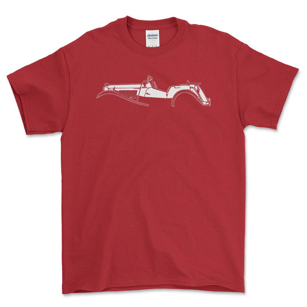 MG TD Silhuet T-Shirt-Beklædning-MG-Rød-S-Garage Culture Shop- garage - man cave - merchandise