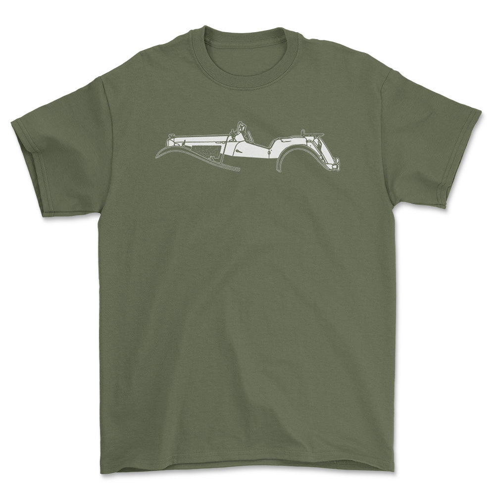 MG TD Silhuet T-Shirt-Beklædning-MG-Grøn Militær-S-Garage Culture Shop- garage - man cave - merchandise