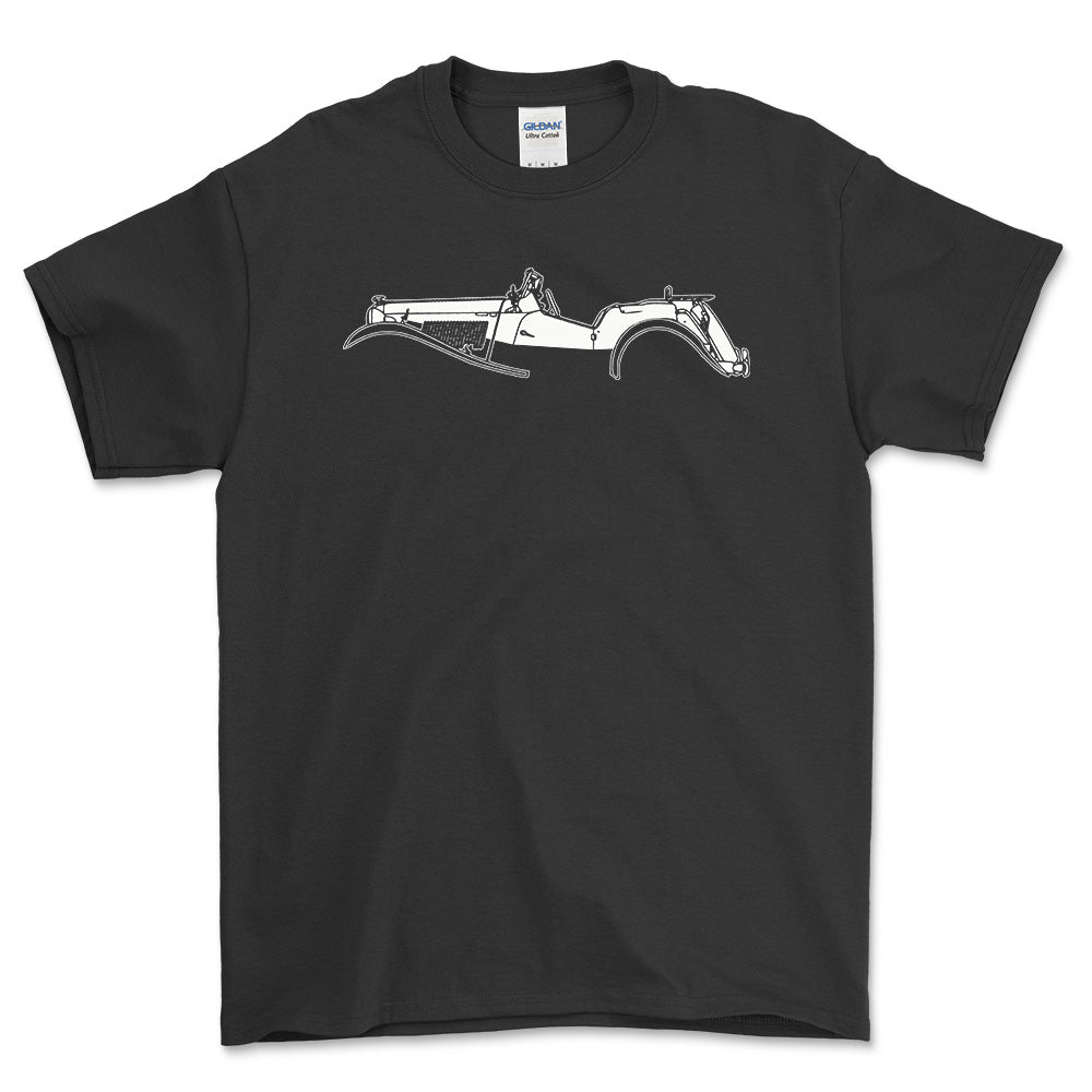 MG TD Silhuet T-Shirt-Beklædning-MG-Sort-S-Garage Culture Shop- garage - man cave - merchandise