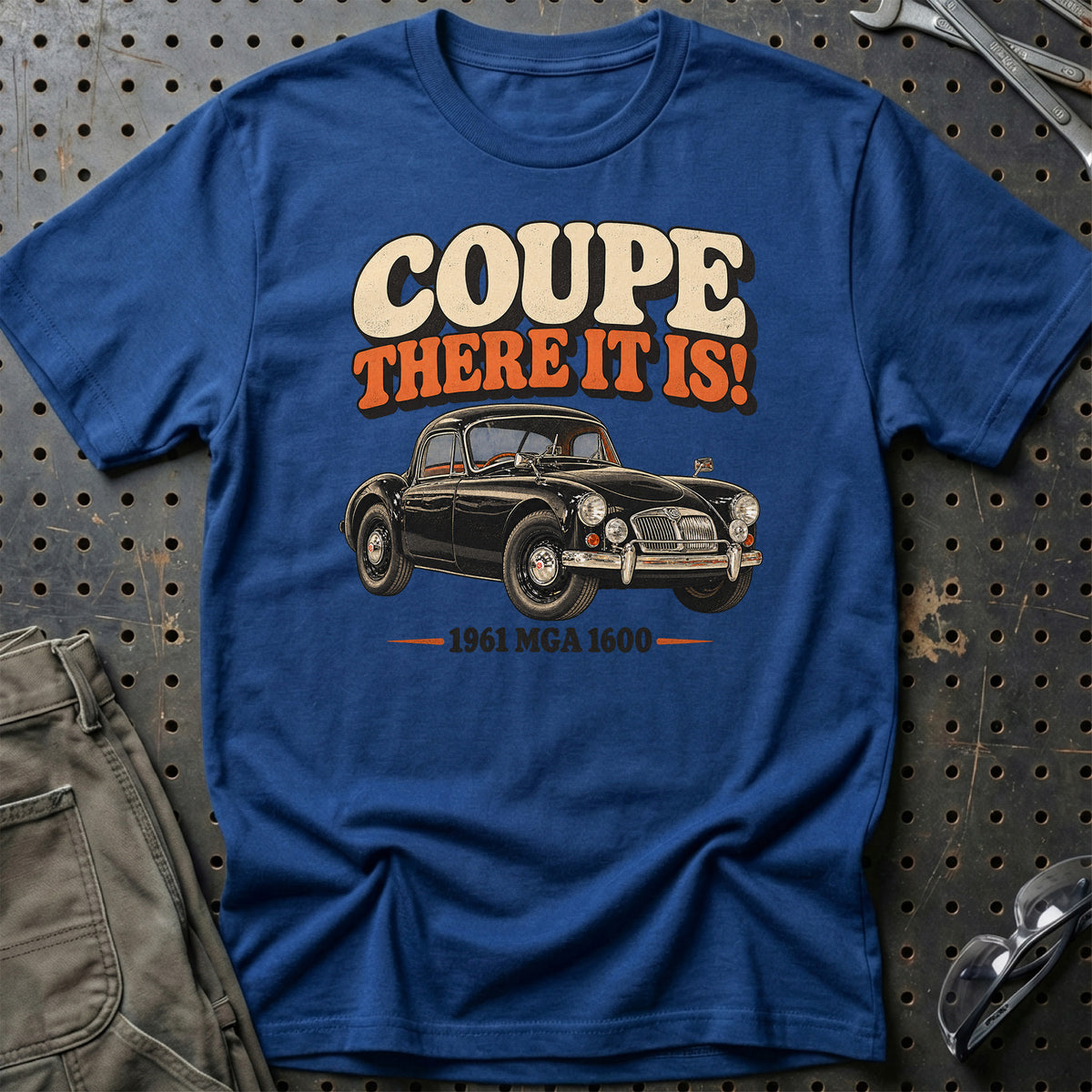 
MGA 1600 Coupé 1961 – Coupe There It Is T-Shirt – Blå Royal