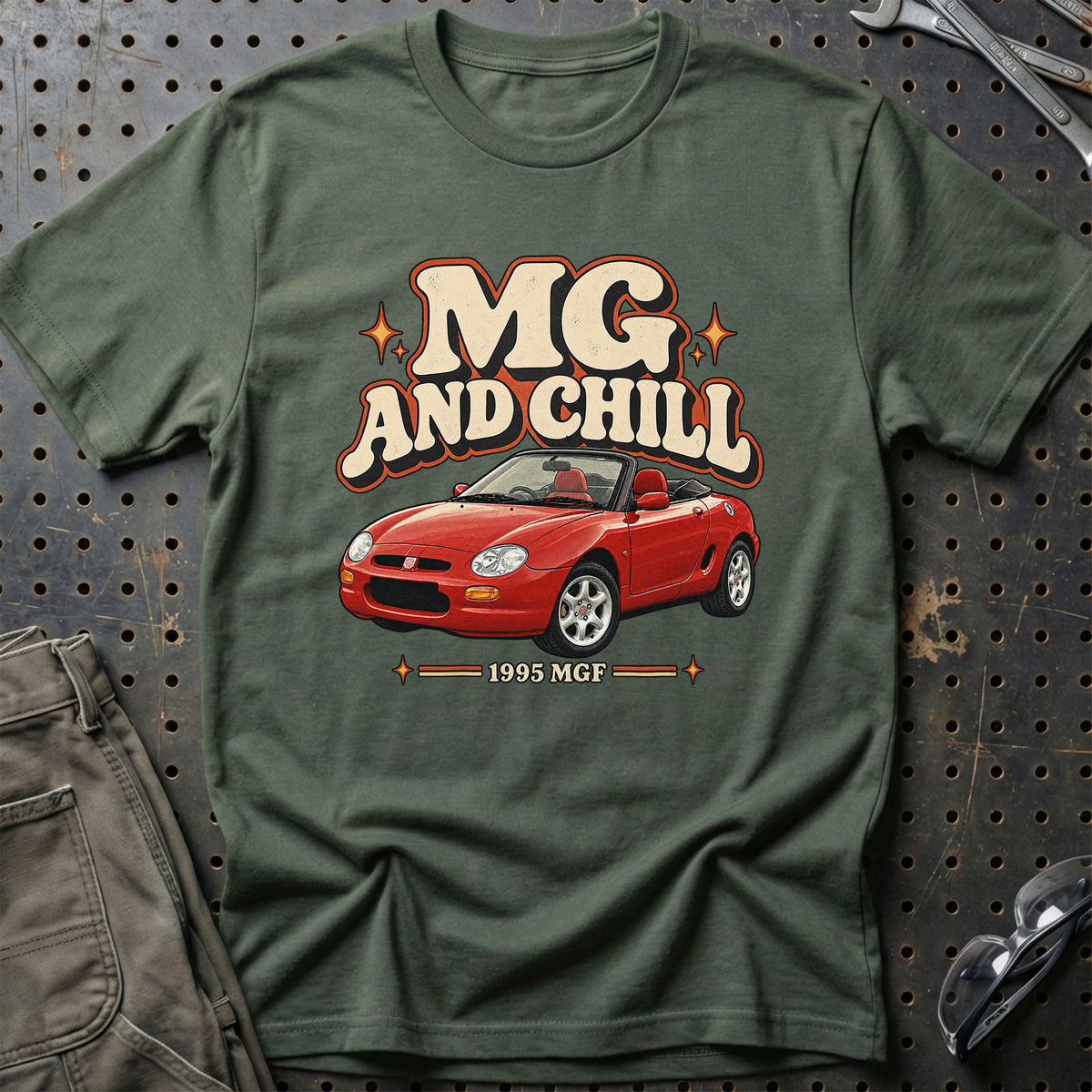 
MGF 1995 – MG and Chill T-Shirt – Grøn Militær