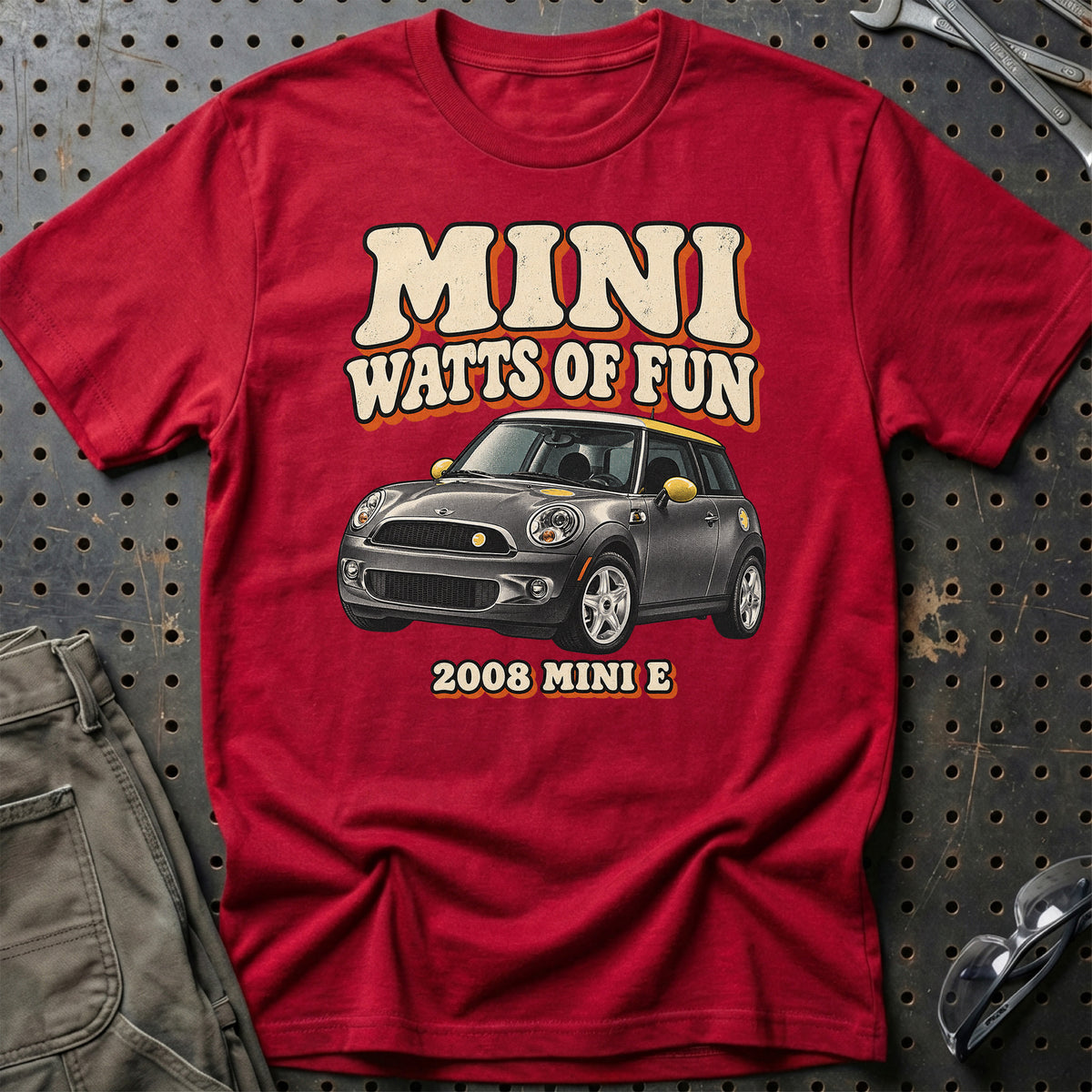 
MINI E 2008 – MINI Watts of Fun T-Shirt – Rød