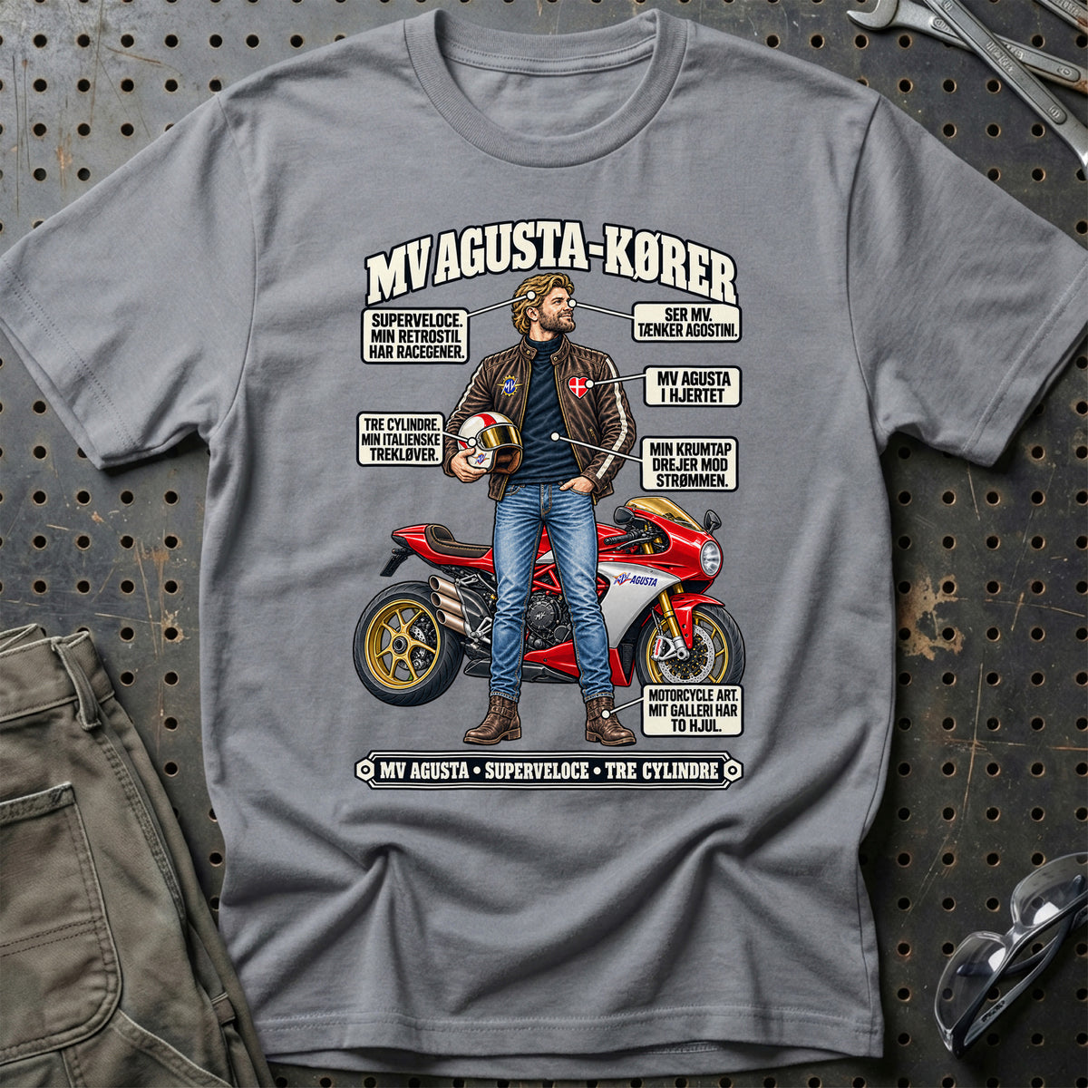 
MV Agusta-Kører T-Shirt – Grå Sport