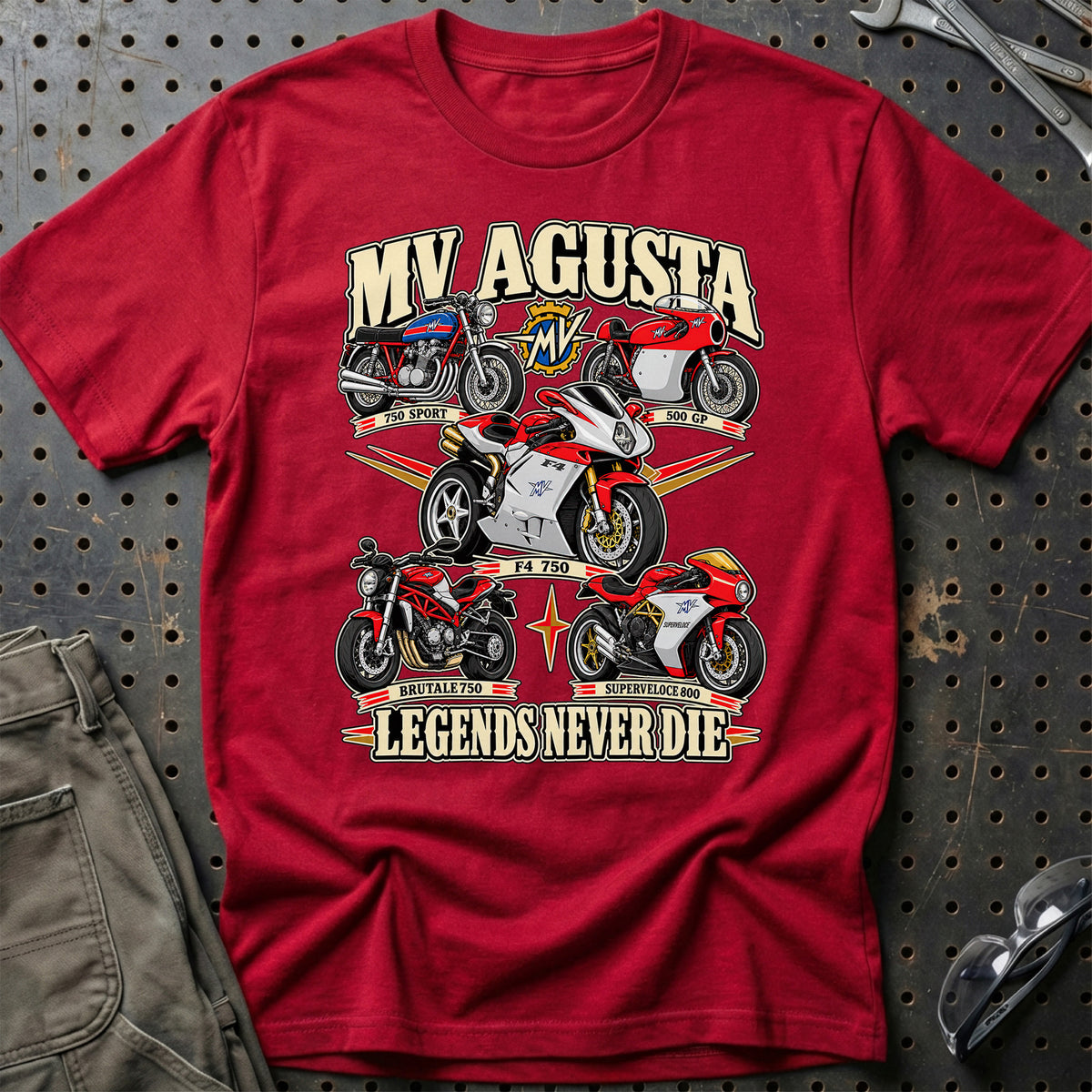 
Produktbillede af MV Agusta Legends Never Die T-Shirt