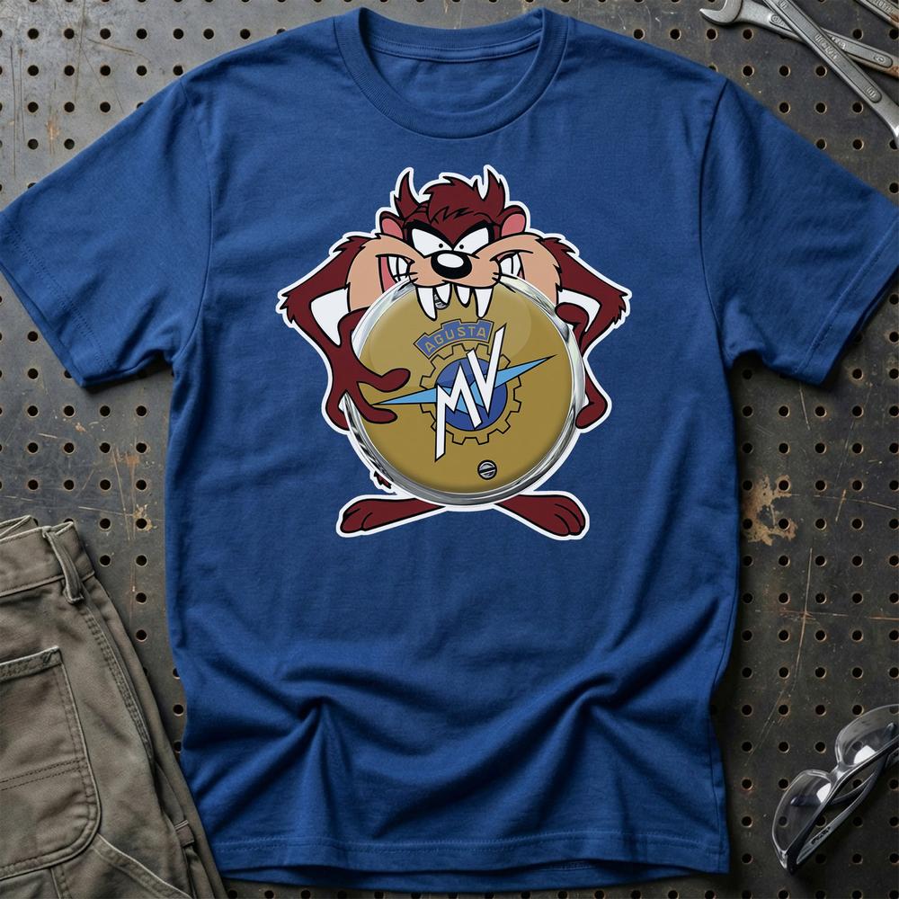 MV Agusta TAZ T-Shirt-Beklædning-MV Agusta-Blå Royal-S-Garage Culture Shop- garage - man cave - merchandise