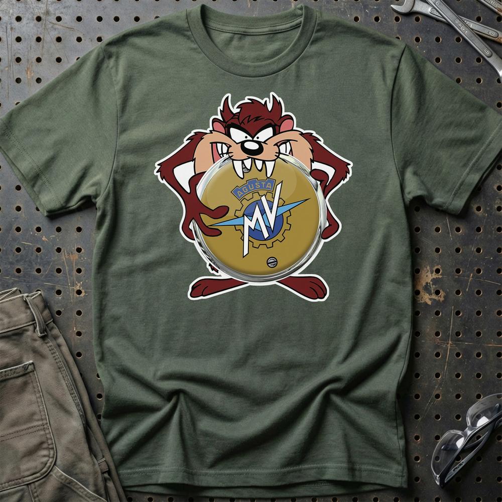 MV Agusta TAZ T-Shirt-Beklædning-MV Agusta-Grøn Militær-S-Garage Culture Shop- garage - man cave - merchandise