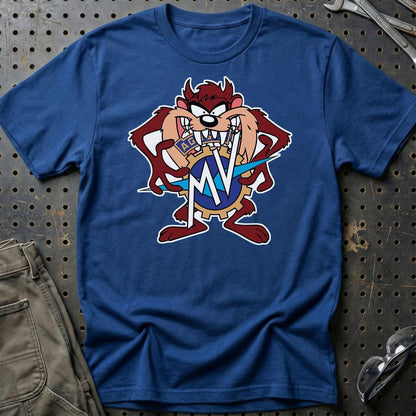 MV Agusta TAZ Unisex T-Shirt , Bomuld-Beklædning-MV Agusta-Blå Royal-S-Garage Culture Shop- garage - man cave - merchandise