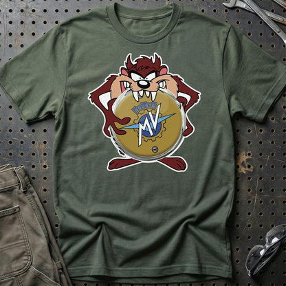 MV Agusta TAZ Unisex T-Shirt , Bomuld-Beklædning-MV Agusta-Grøn Militær-S-Garage Culture Shop- garage - man cave - merchandise