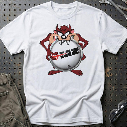 MZ Motorrad TAZ Unisex T-Shirt , Bomul-Beklædning-MZ-Hvid-S-Garage Culture Shop- garage - man cave - merchandise