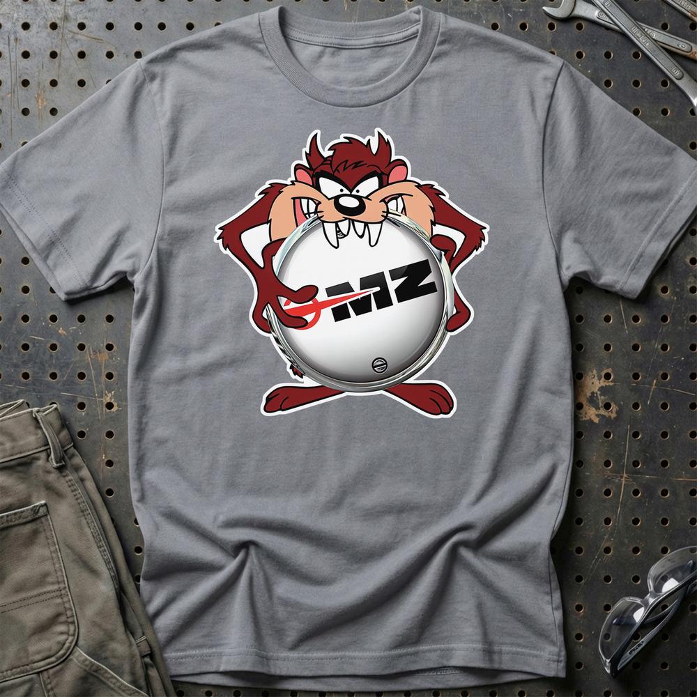 MZ Motorrad TAZ Unisex T-Shirt , Bomul-Beklædning-MZ-Grå Sport-S-Garage Culture Shop- garage - man cave - merchandise
