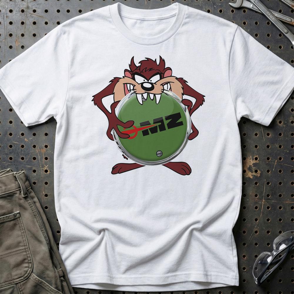 MZ TAZ T-Shirt-Beklædning-MZ-Hvid-S-Garage Culture Shop- garage - man cave - merchandise