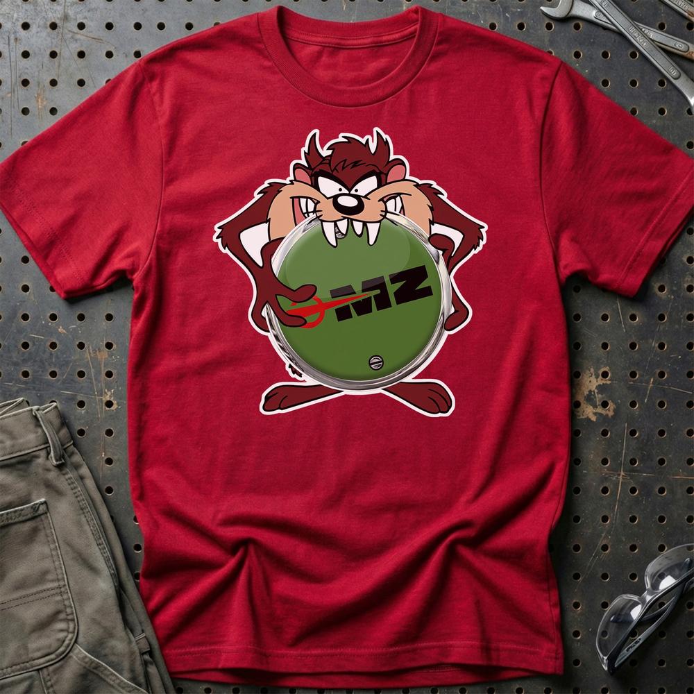 MZ TAZ T-Shirt-Beklædning-MZ-Rød-S-Garage Culture Shop- garage - man cave - merchandise
