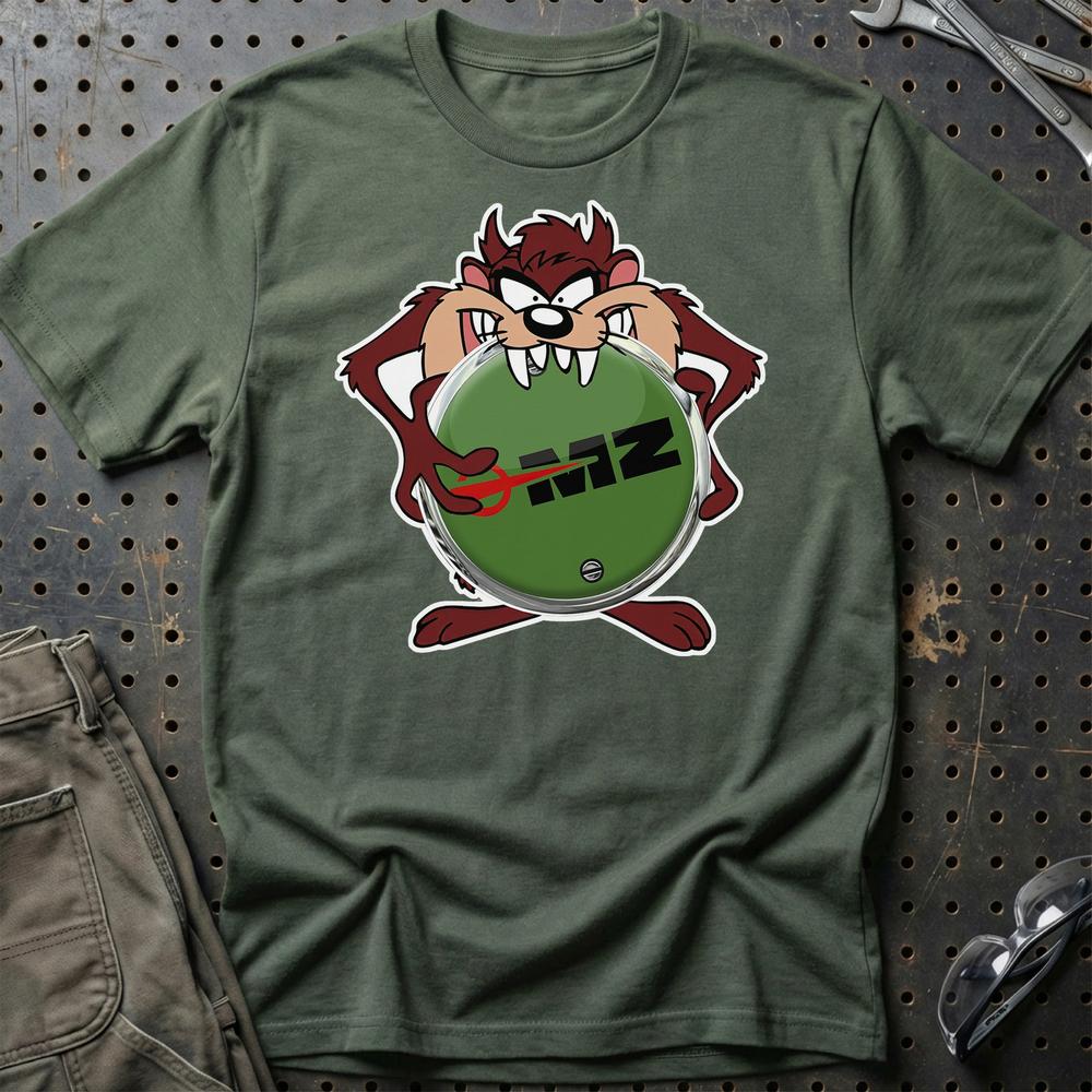 MZ TAZ T-Shirt-Beklædning-MZ-Grøn Militær-S-Garage Culture Shop- garage - man cave - merchandise