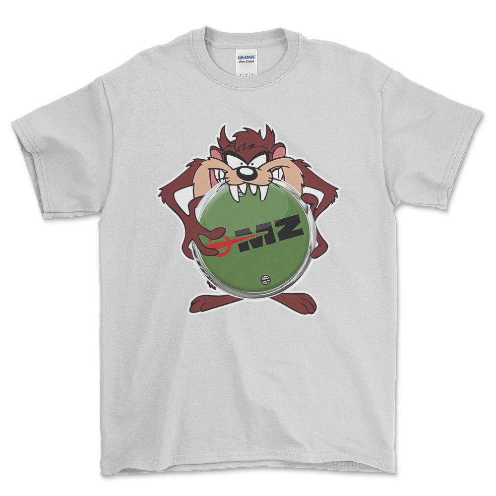 MZ TAZ Unisex T-Shirt , Bomuld-Beklædning-MZ-Hvid-S-Forside-Garage Culture Shop- garage - man cave - merchandise