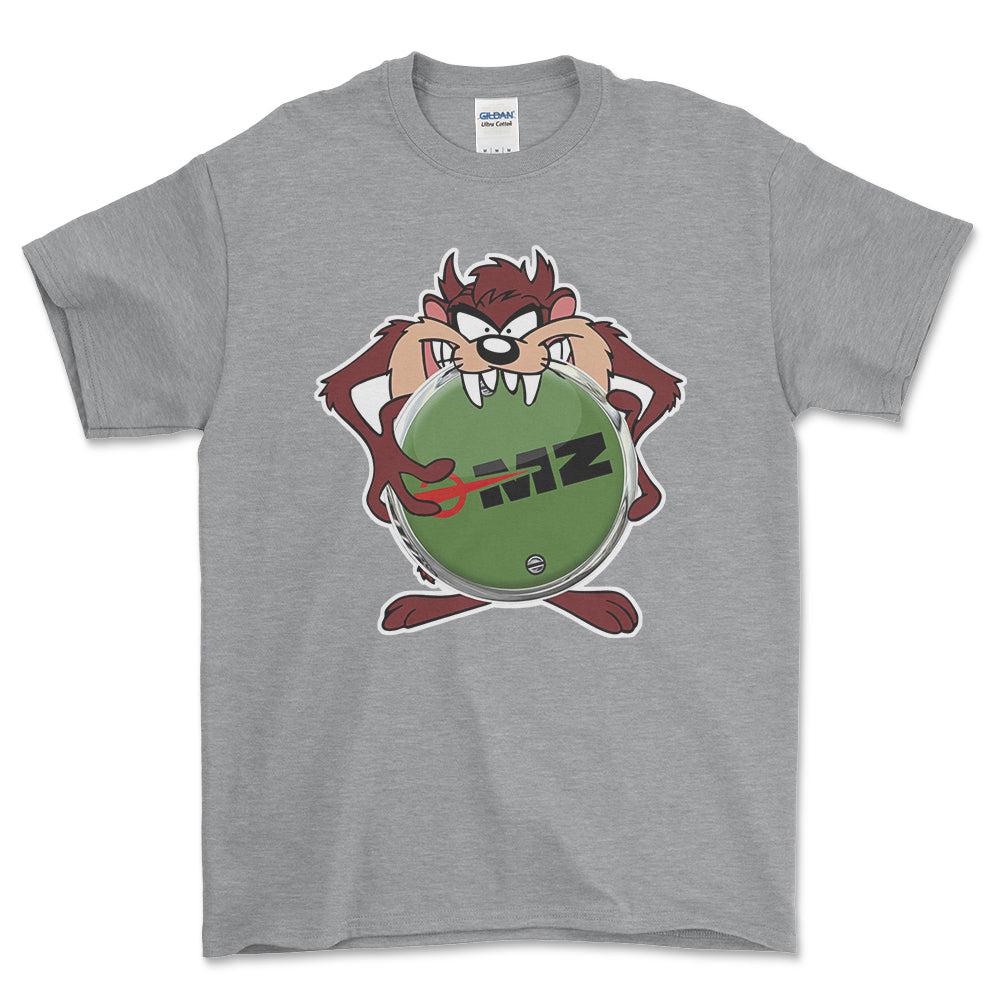 MZ TAZ Unisex T-Shirt , Bomuld-Beklædning-MZ-Grå Sport-S-Forside-Garage Culture Shop- garage - man cave - merchandise