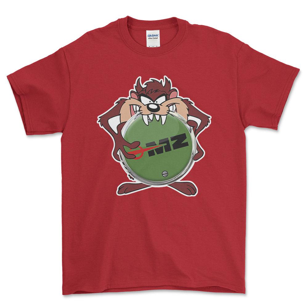 MZ TAZ Unisex T-Shirt , Bomuld-Beklædning-MZ-Rød-S-Forside-Garage Culture Shop- garage - man cave - merchandise