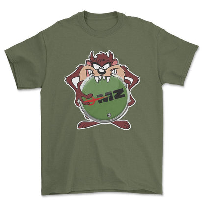 MZ TAZ Unisex T-Shirt , Bomuld-Beklædning-MZ-Grøn Militær-S-Forside-Garage Culture Shop- garage - man cave - merchandise