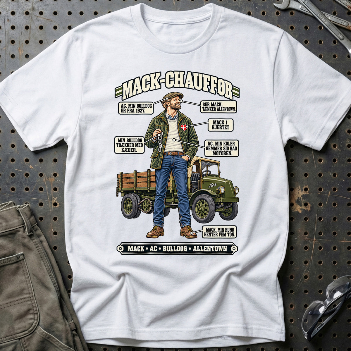 
Mack-Chauffør T-Shirt – Hvid
