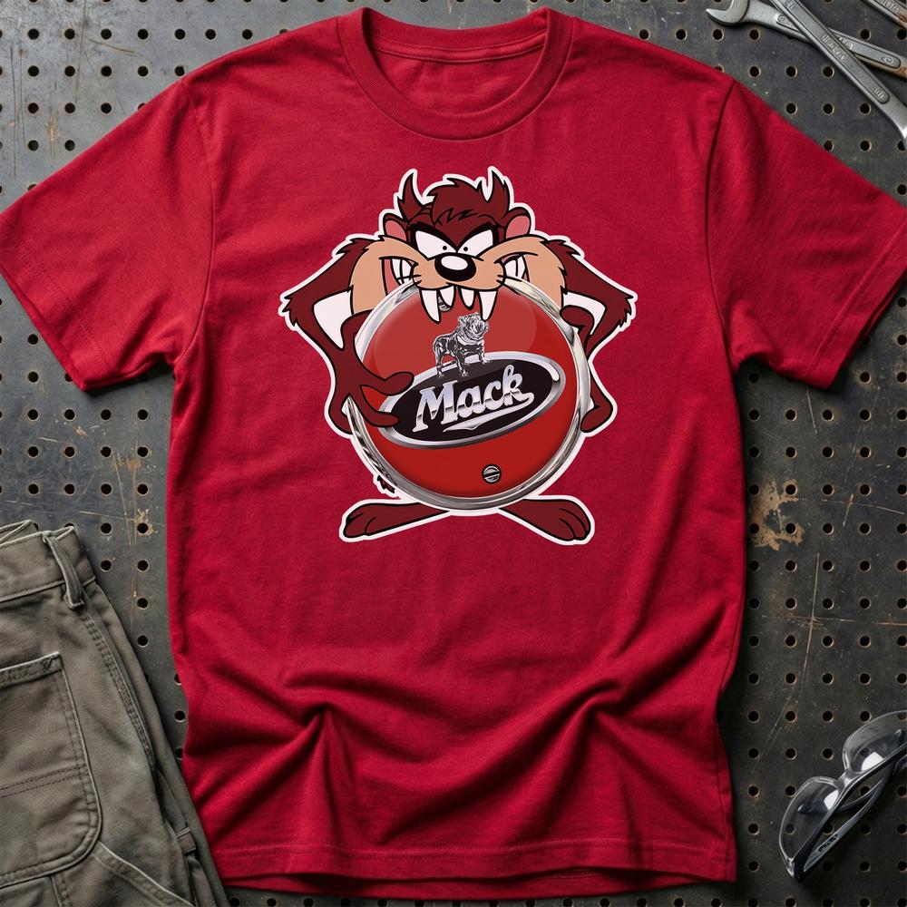 Mack TAZ T-Shirt-Beklædning-Mack-Rød-S-Garage Culture Shop- garage - man cave - merchandise