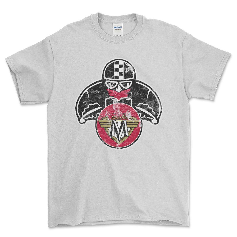 Maico Biker Vintage Style Unisex T-Shirt , Bomuld-Beklædning-Maico-Hvid-S-Forside-Garage Culture Shop- garage - man cave - merchandise