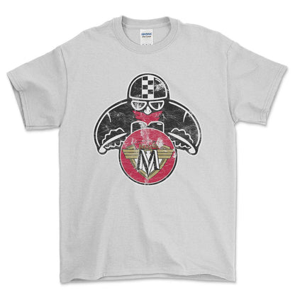 Maico Biker Vintage Style Unisex T-Shirt , Bomuld-Beklædning-Maico-Hvid-S-Forside-Garage Culture Shop- garage - man cave - merchandise