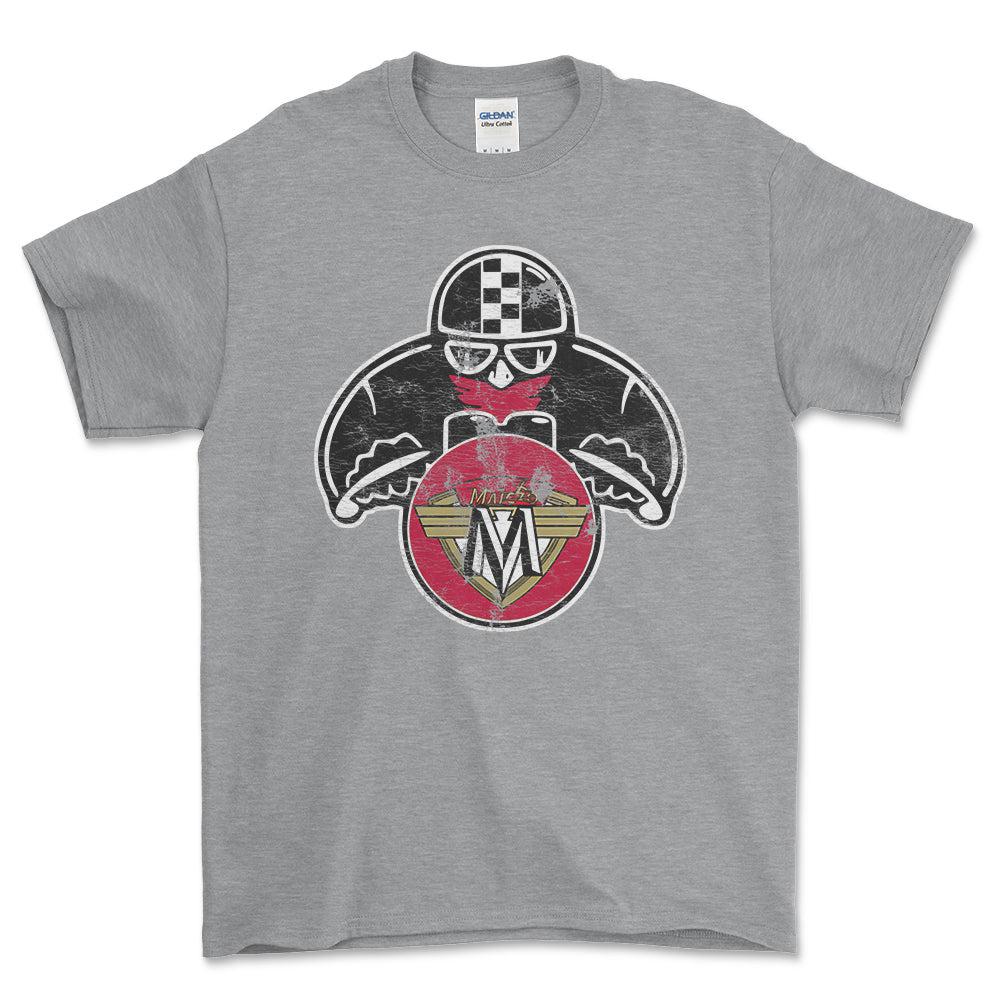 Maico Biker Vintage Style Unisex T-Shirt , Bomuld-Beklædning-Maico-Grå Sport-S-Forside-Garage Culture Shop- garage - man cave - merchandise