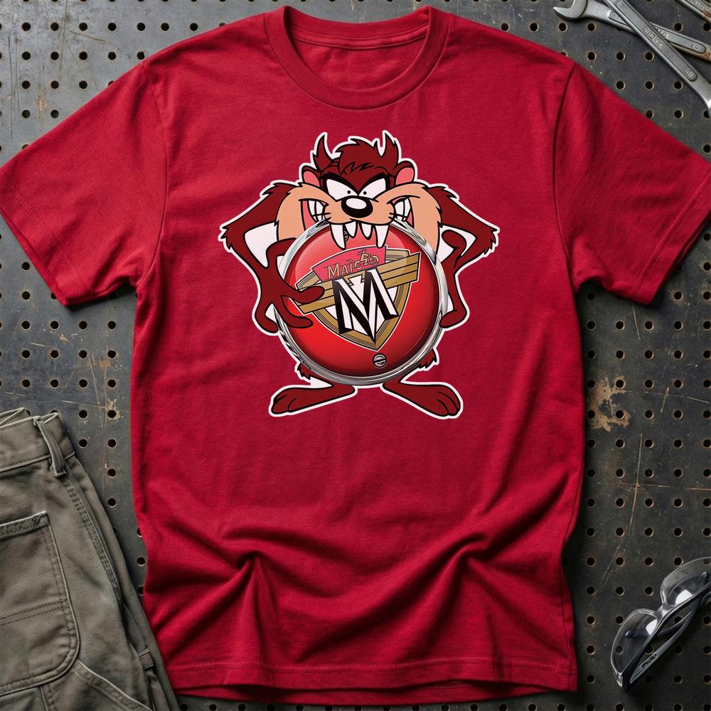 Maico TAZ Unisex T-Shirt , Bomuld-Beklædning-Maico-Rød-S-Garage Culture Shop- garage - man cave - merchandise