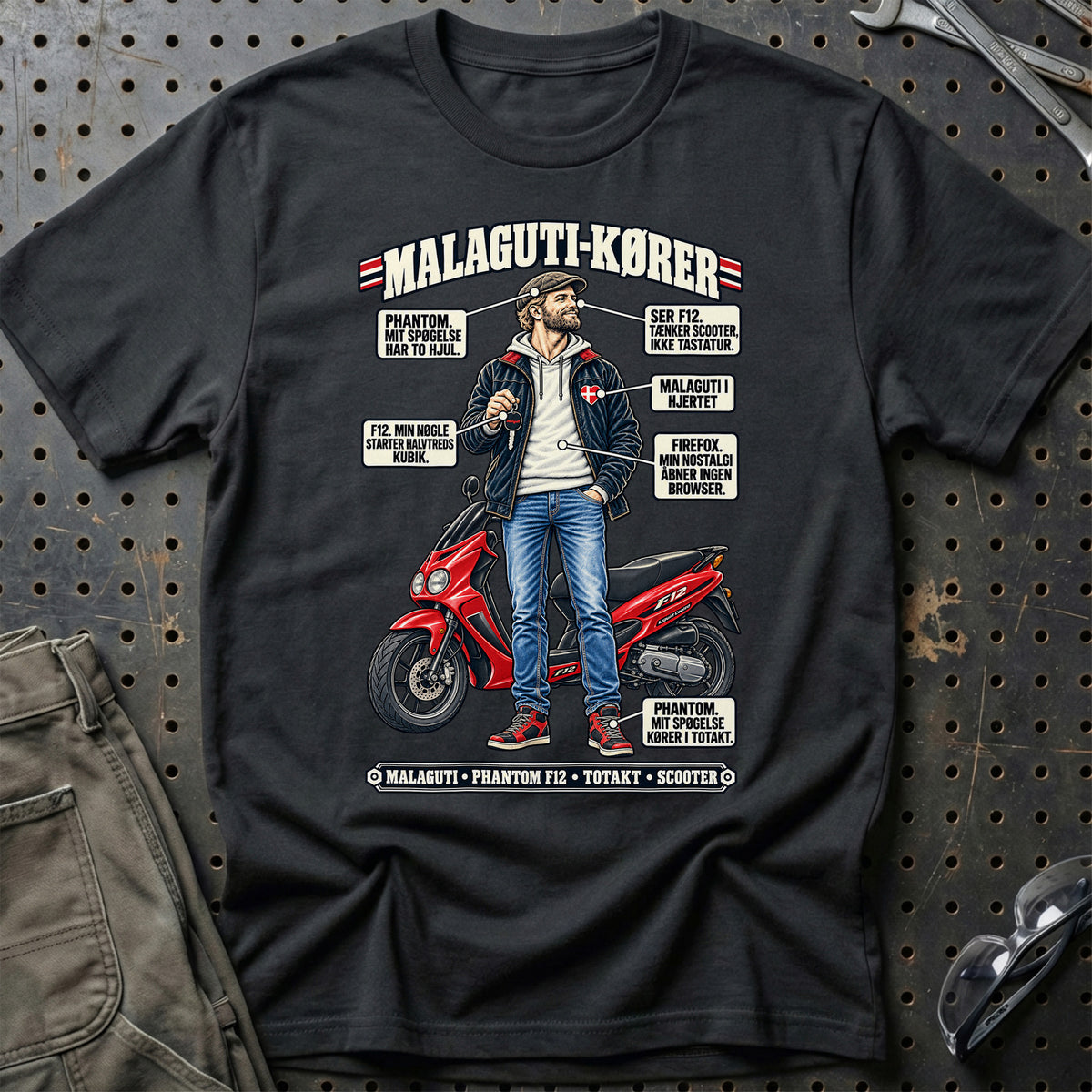 
Malaguti-Kører T-Shirt – Sort