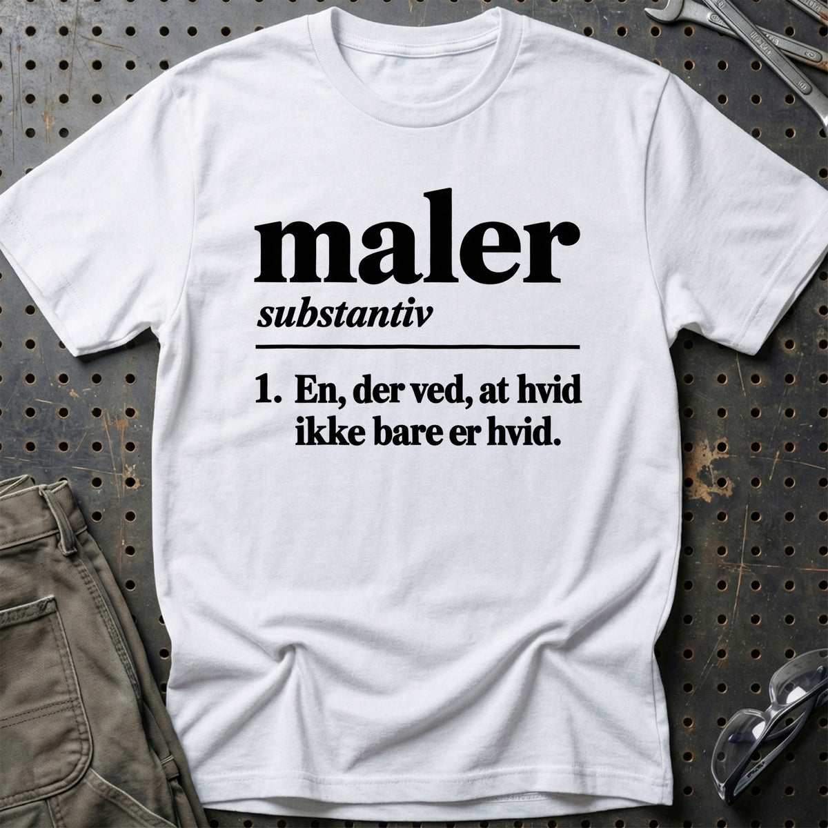 
Maler – Definition T-Shirt – Hvid