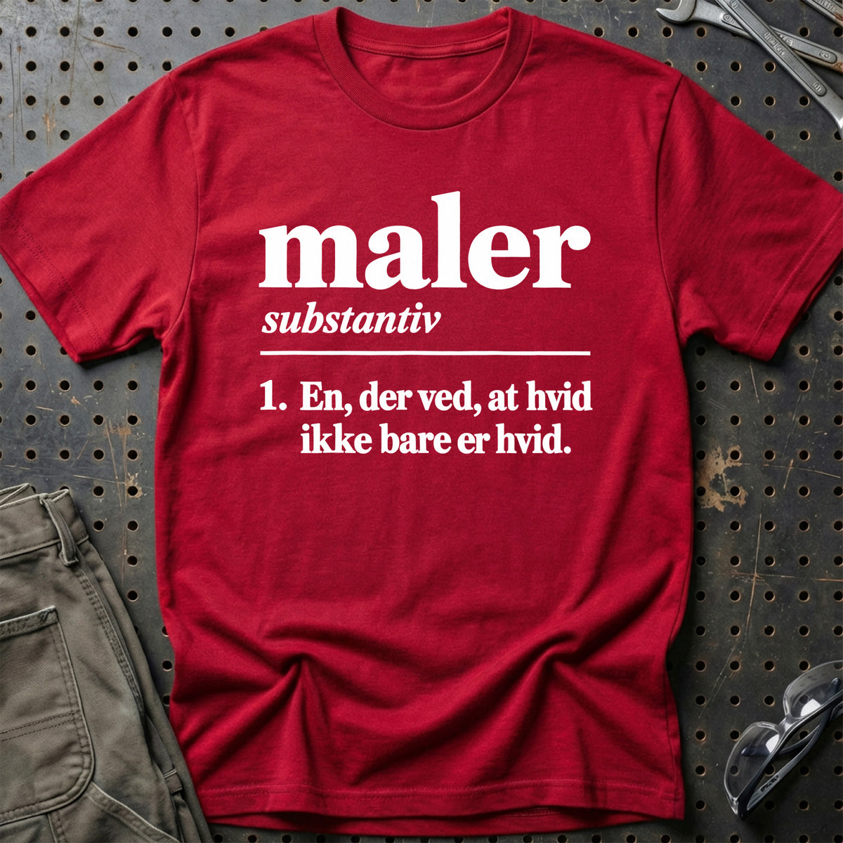 
Maler – Definition T-Shirt – Rød