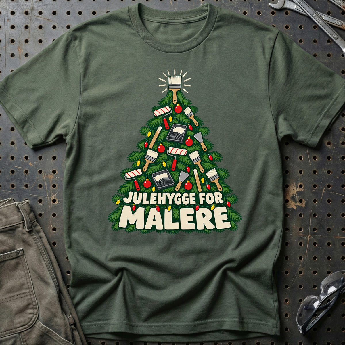 
Maler – Julehygge – Unisex T-Shirt – Grøn Militær
