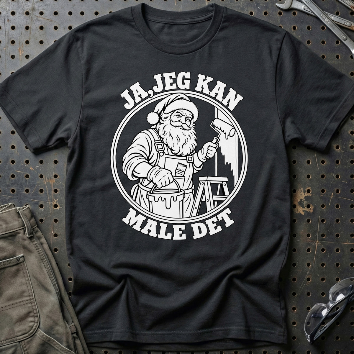
Maler – Santa Kan Det – Jul T-Shirt – Sort