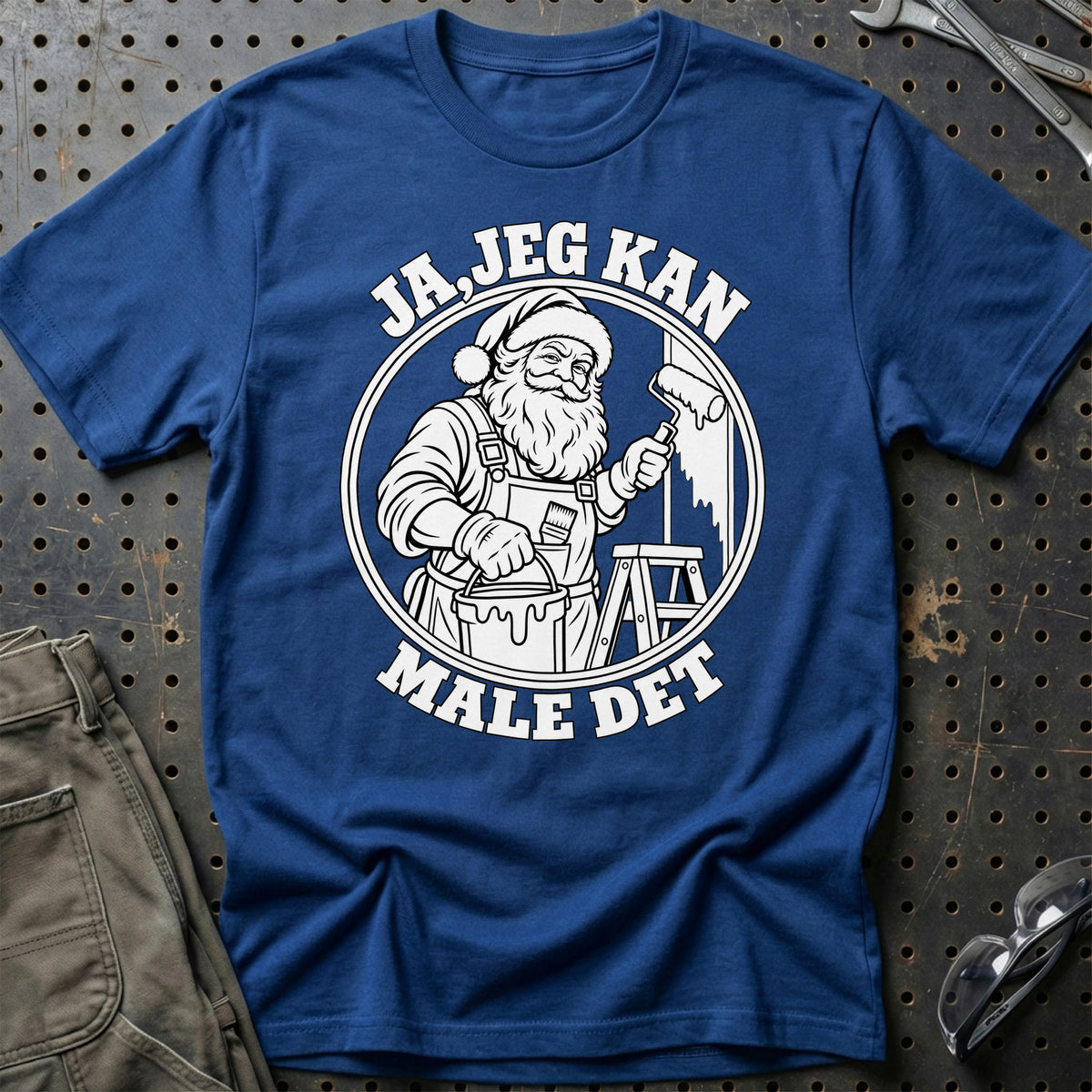 
Maler – Santa Kan Det – Jul T-Shirt – Blå Royal