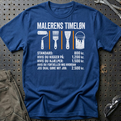 Malerens Timeløn - Unisex T-Shirt , Bomuld