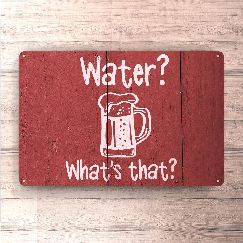 Man Cave Øl - Water? Whats That? - Skilte, Musemåtte, Dørmåtte , Plakat-Skilte-Funny Garage-Garage Culture Shop- garage - man cave - merchandise