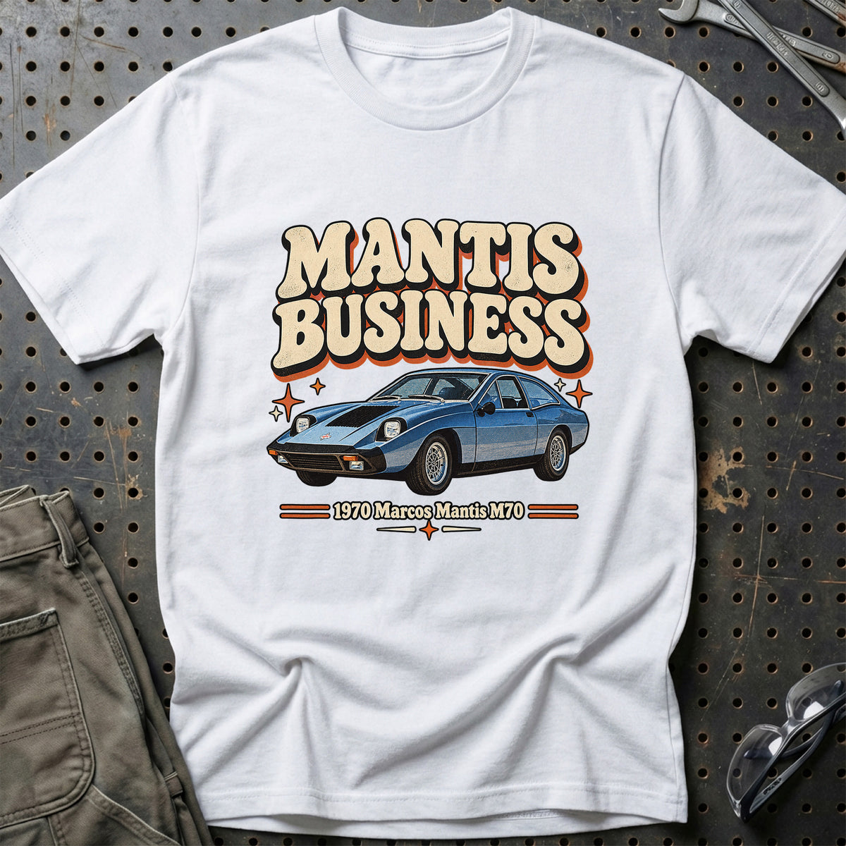 
Marcos Mantis M70 1970 – Mantis Business T-Shirt – Hvid