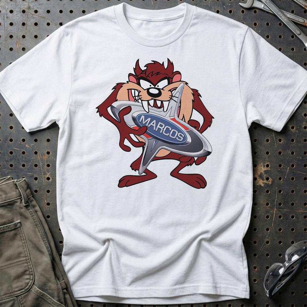 Marcos TAZ T-Shirt-Beklædning-Marcos-Hvid-S-Garage Culture Shop- garage - man cave - merchandise