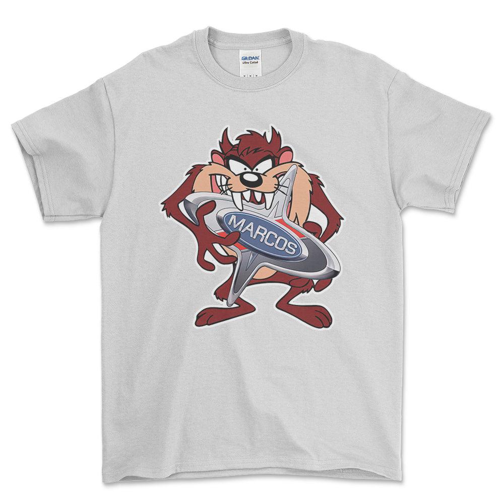 Marcos TAZ Unisex T-Shirt , Bomuld-Beklædning-Marcos-Hvid-S-Forside-Garage Culture Shop- garage - man cave - merchandise