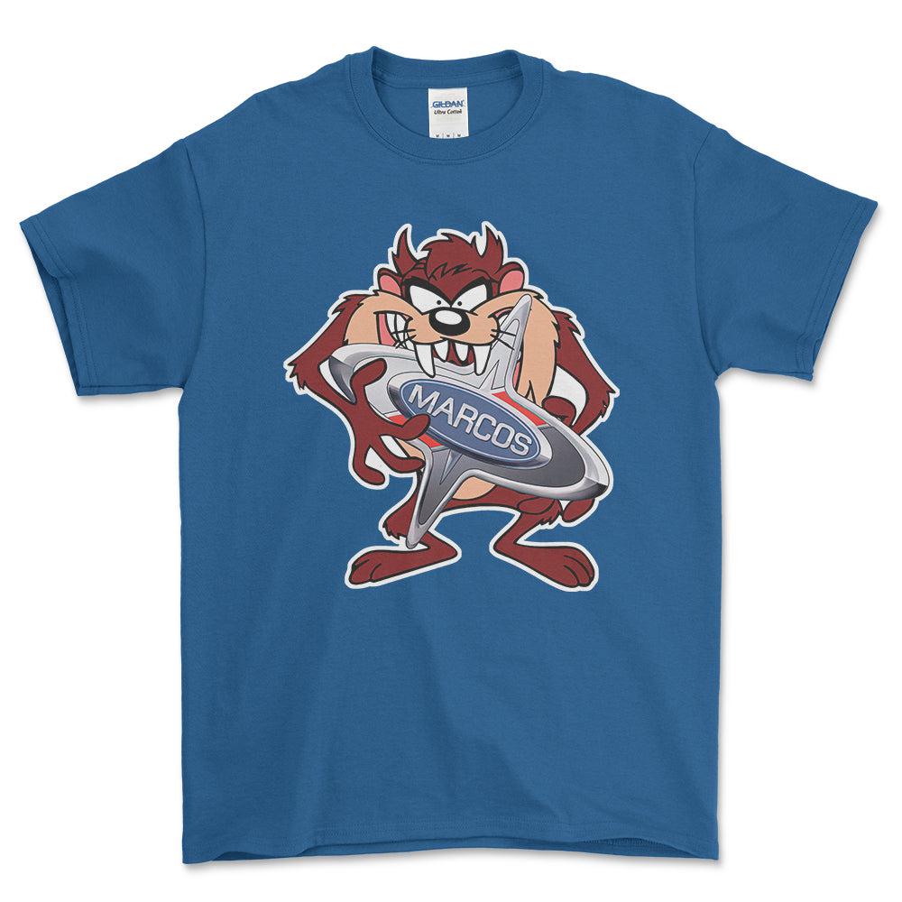Marcos TAZ Unisex T-Shirt , Bomuld-Beklædning-Marcos-Blå Royal-S-Forside-Garage Culture Shop- garage - man cave - merchandise