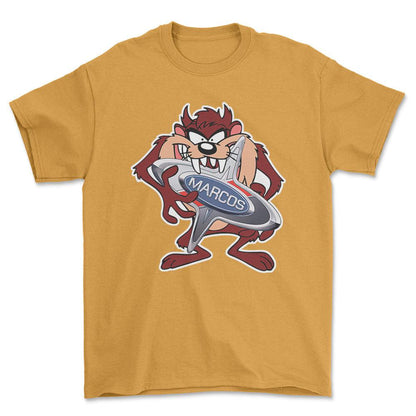 Marcos TAZ Unisex T-Shirt , Bomuld-Beklædning-Marcos-Guld-S-Forside-Garage Culture Shop- garage - man cave - merchandise