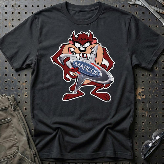 Marcos TAZ Unisex T-Shirt , Bomuld-Beklædning-Marcos-Sort-S-Garage Culture Shop- garage - man cave - merchandise