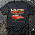 
Maserati Biturbo Spyder 1984 – Double Turbo Double Trouble T-Shirt – Sort