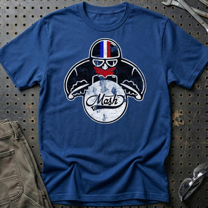 Mash Biker Vintage Style Unisex T-Shirt , Bomuld-Beklædning-Mash-Blå Royal-S-Garage Culture Shop- garage - man cave - merchandise