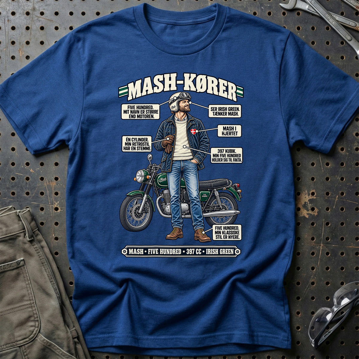 
Mash-Kører T-Shirt – Blå Royal