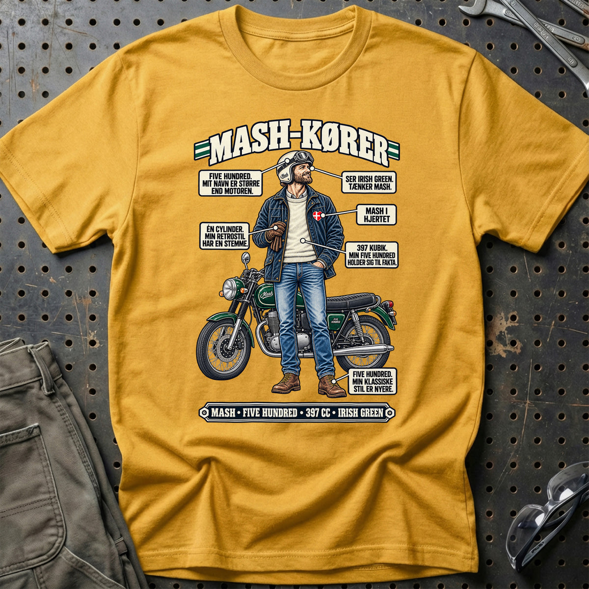 
Mash-Kører T-Shirt – Guld